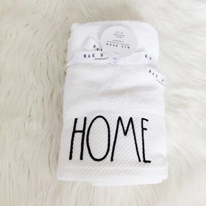 Rae Dunn "HOME" Hand Towels x 2 NWT